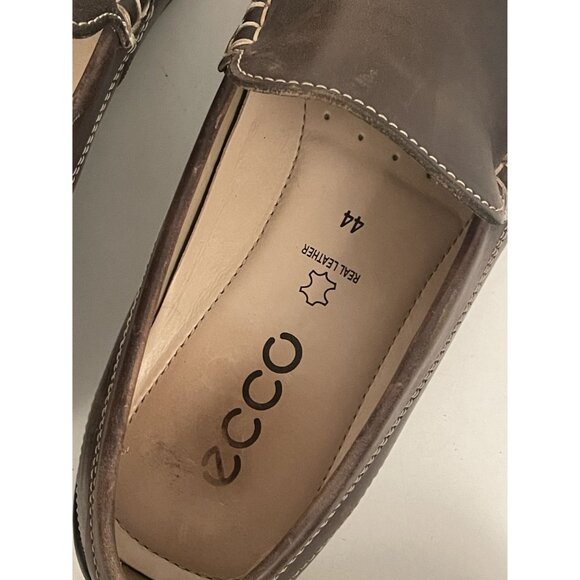 ECCO Men\'s 10/10.5 Handsewn Leather Driving Moccasins Loafers Preppy Vacation